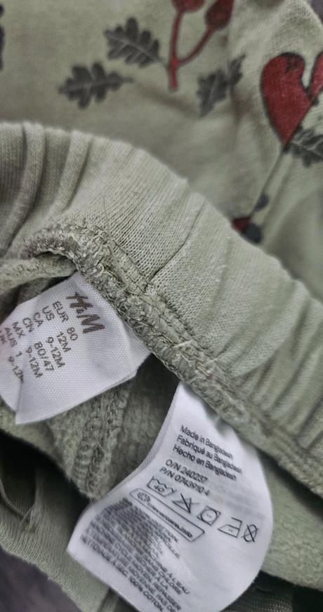 H&m tepláčiky s jesenným motívom 80, h&m,80