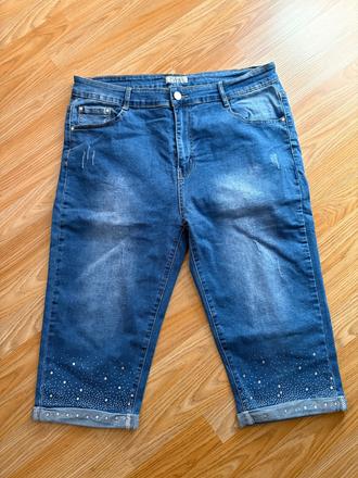 3/4 dzinsy s kamienkami, xl