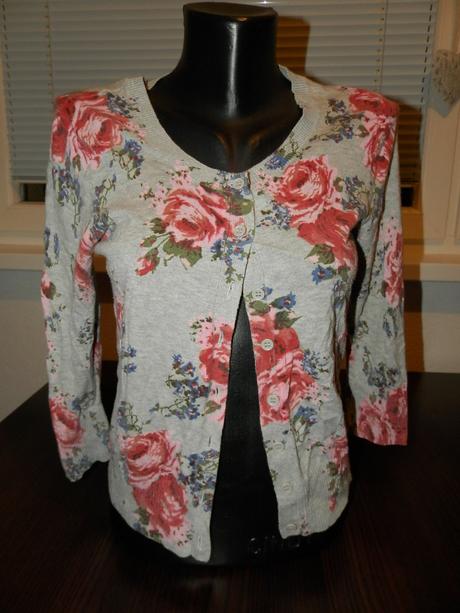 Topshop kvietkovaný trendy tenký svetrík xs/s, topshop,xs