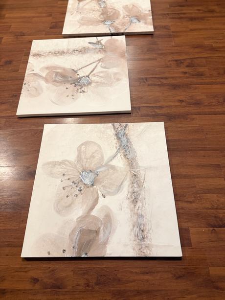 Ikea 3 veľké obrazy kvety, 