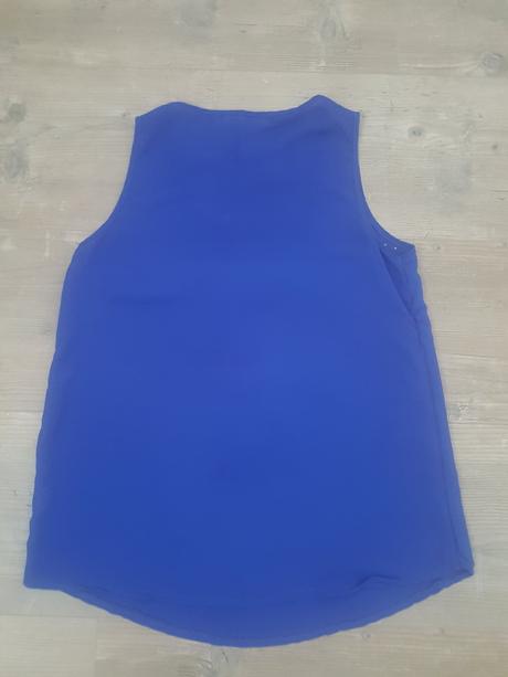Modra bluzka bez rukavov, m