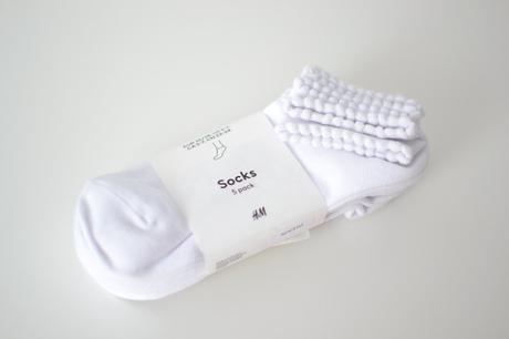 Biele ponožky 5 párov 36/38, h&m,38