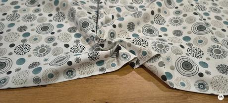 Bavlna režná -kruhy- cena za 10 centimetrov, 