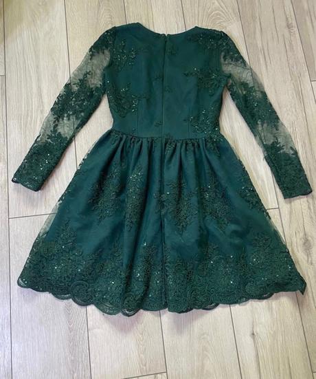 Zelené spoločenské šaty, s