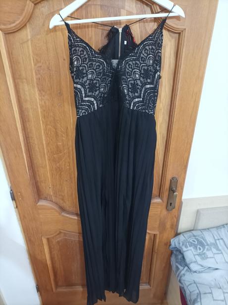 Čierne skladane šaty l, l