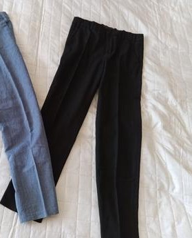 Čierne slávnostné nohavice, h&m,164