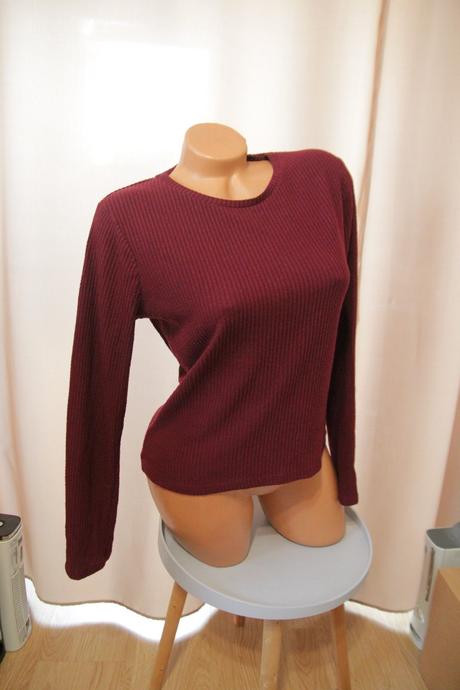 Bordový sveter, m, m