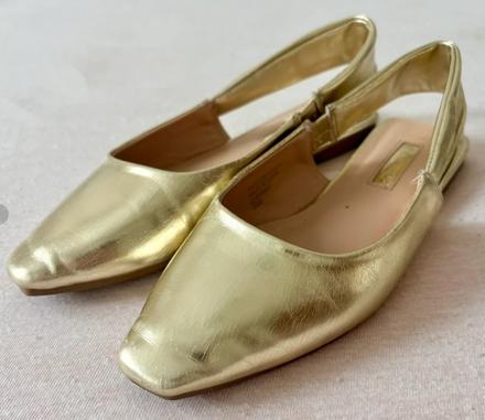 Zlaté slingback balerínky, primark,36