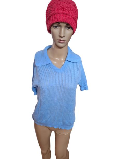 Dámsky retro svetrík s krátkymi rukávmi, m