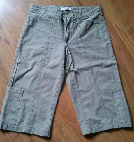3/4 plátené nohavice, zara,m