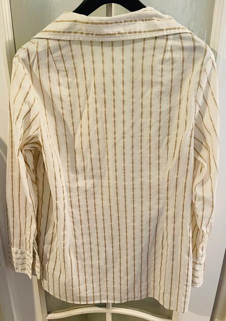 Bielozlatá prúžkovaná blúzka, 42