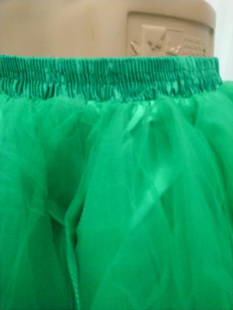 Dámska zelená asymetrická tylová sukňa, xs, s, m,, m / s / xs