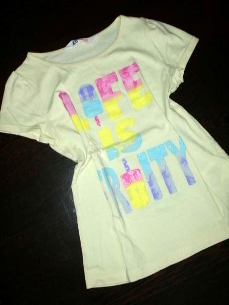 Milé zmrzlinkové tričko pre 6-8 roč. slečnu, h&m,128