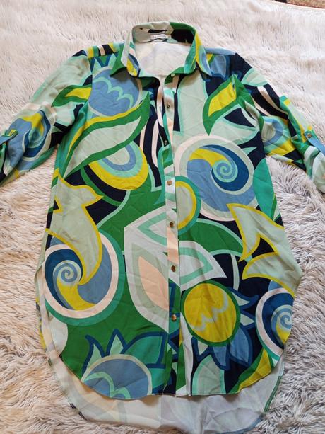 Zelená predĺžená bluzka, 40