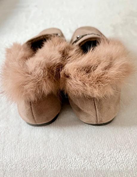 Dámske mokasíny s kožušinou, 36