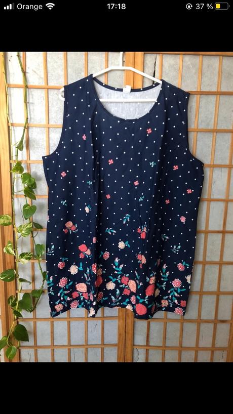 Modré letné tričko/ modré tielko, 5xl