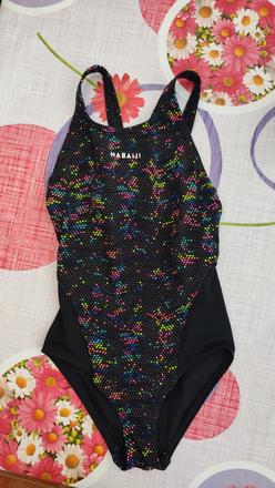 Celé plavky na pravidelné plávanie v.123-130, decathlon,128