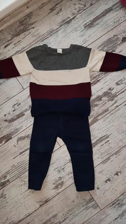 Set rifle a sveter, h&m,80