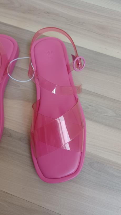 Ružové sandále, zara,36