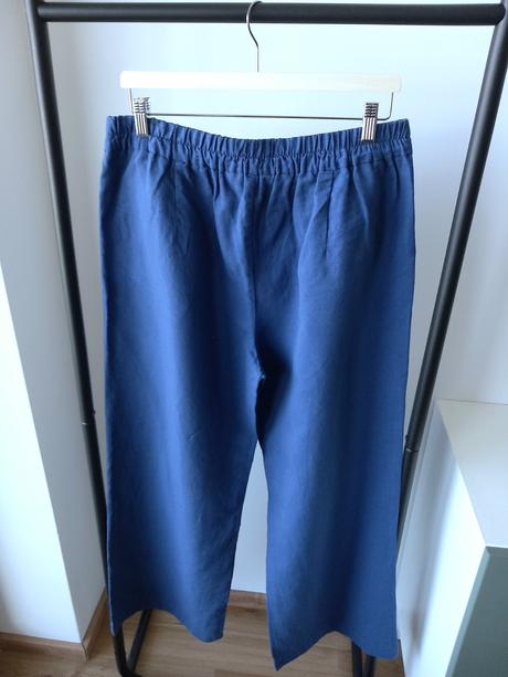 Modré linen blend nohavice reserved 40/l, reserved,l