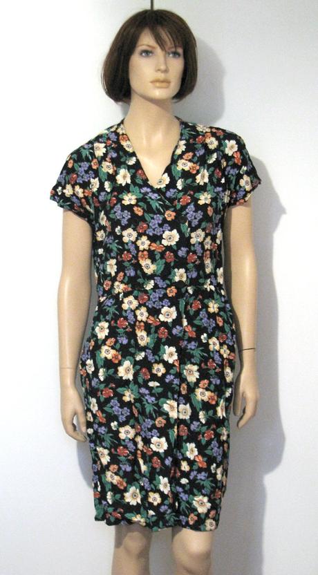 Kvietkované viskózové šaty, l