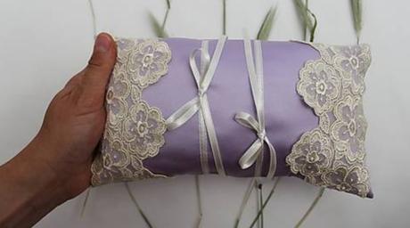 Vankúšik pod obrúčky fialový, levanduľový, 