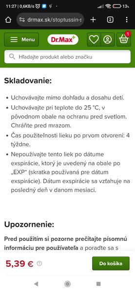 Znižuje dlhodobé užívanie sirupu jeho účinok?