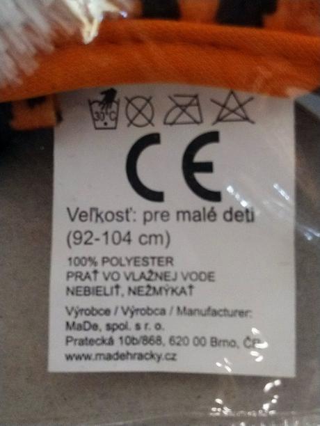 3 dielny kostým tigrík, 92-104 cm,