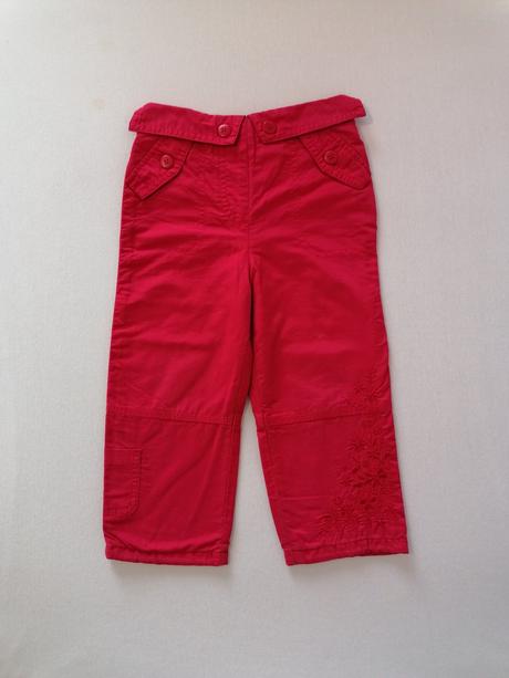 Podšite nohavice cervene s kvetmi, adams,92