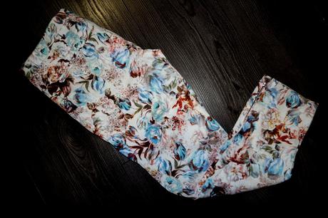 Zara kvietkované nohavice 164/13-14y, zara,164