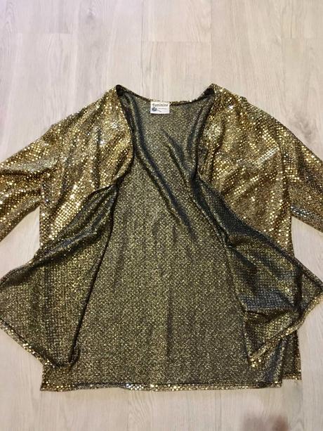 Feminine collection gold damsky trblietavy cardiga, xxxl
