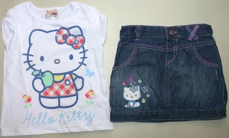 86 riflova sukna + tricko hello kitty,12-18 mes., marks & spencer,86