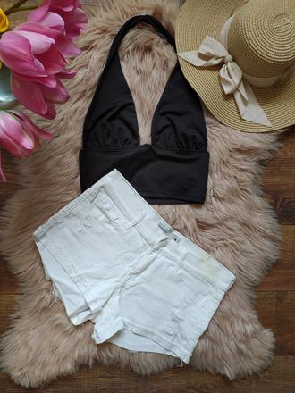 Biele riflové šortky, s