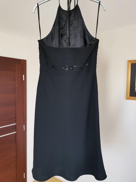 Čierne kokteilove šaty, veľkosť 38, 38