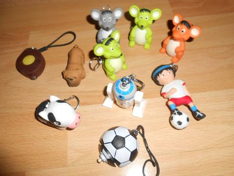 Rôzne prívesky-svetlo,zvuk,