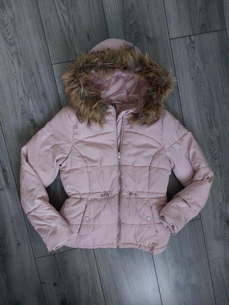 Zimná bunda ružová, h&m,s