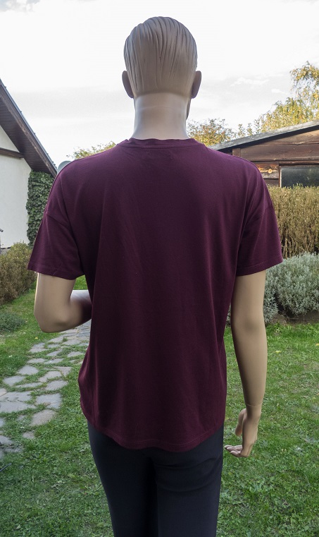 Bordové bershka tričko, bershka,s