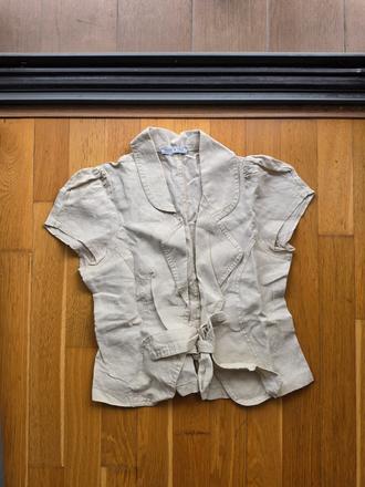 Kvalitné talianské ľanové sako, m