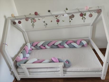 Detská postel- domcek, šírka (cm): 95,dĺžka (cm): 190