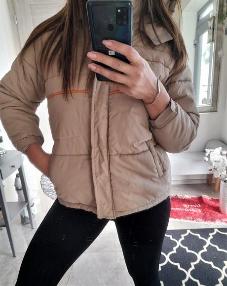 Béžová zimná bunda-152, 152