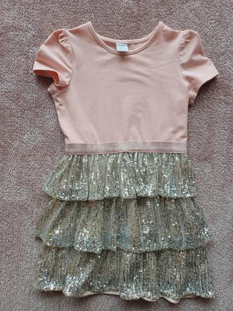 Šaty s trblietavou sukňou, lindex,110