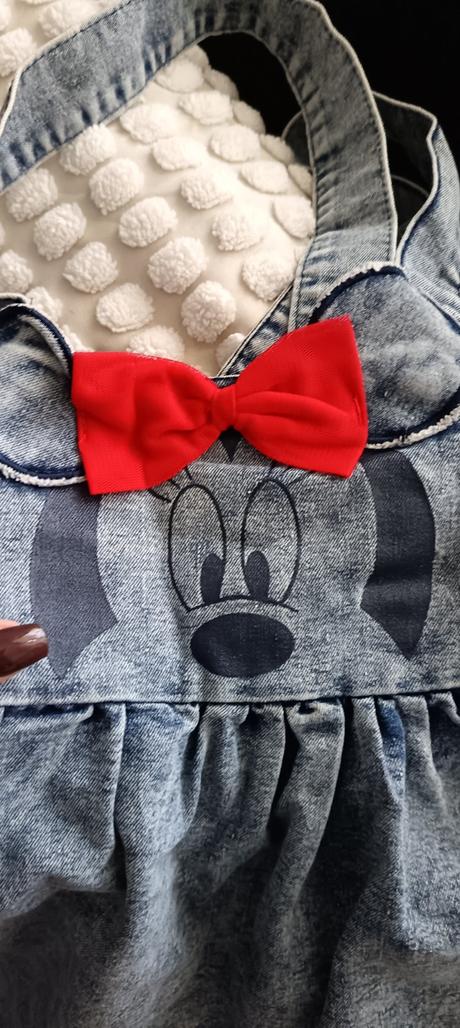 Riflová sukňa na traky minnie, disney,128
