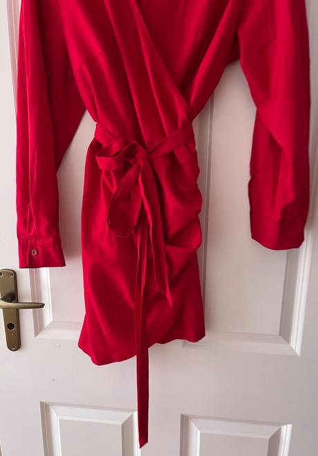 Tmavočervené zavinovacie šaty, m - 2xl, xxl