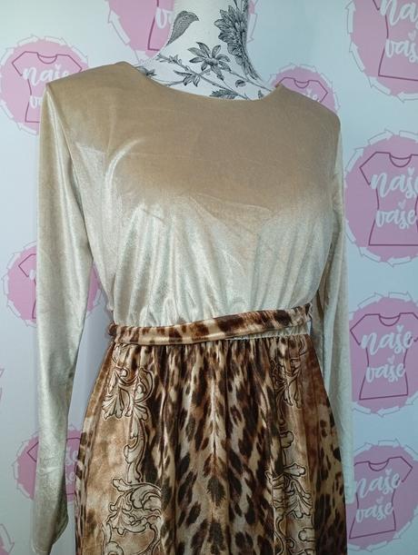 Zamatové šaty a viazaním m/l, l