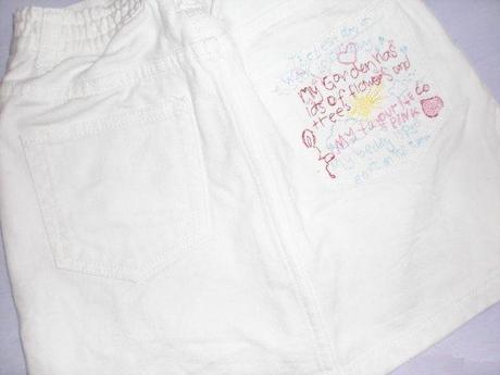 Riflová biela sukňa h&m vel 110/116, h&m,116