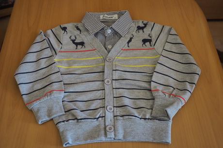 Pulóver s košeľovým vzorom, 98