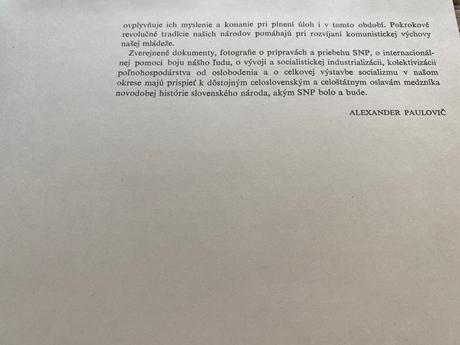 Nádherná historická stará retro kniha snp a turiec, 