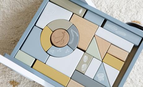 Little dutch vozíček s kockami blue ocean 7021ld, 