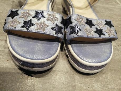 Krasne sandálky bata mini v34 fialkové s hviezdami, baťa,34