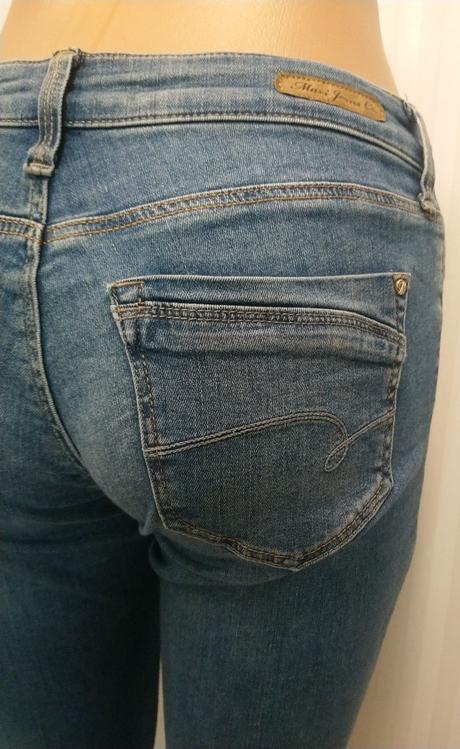 Dámske elastické modré rifle, mavi, s, s